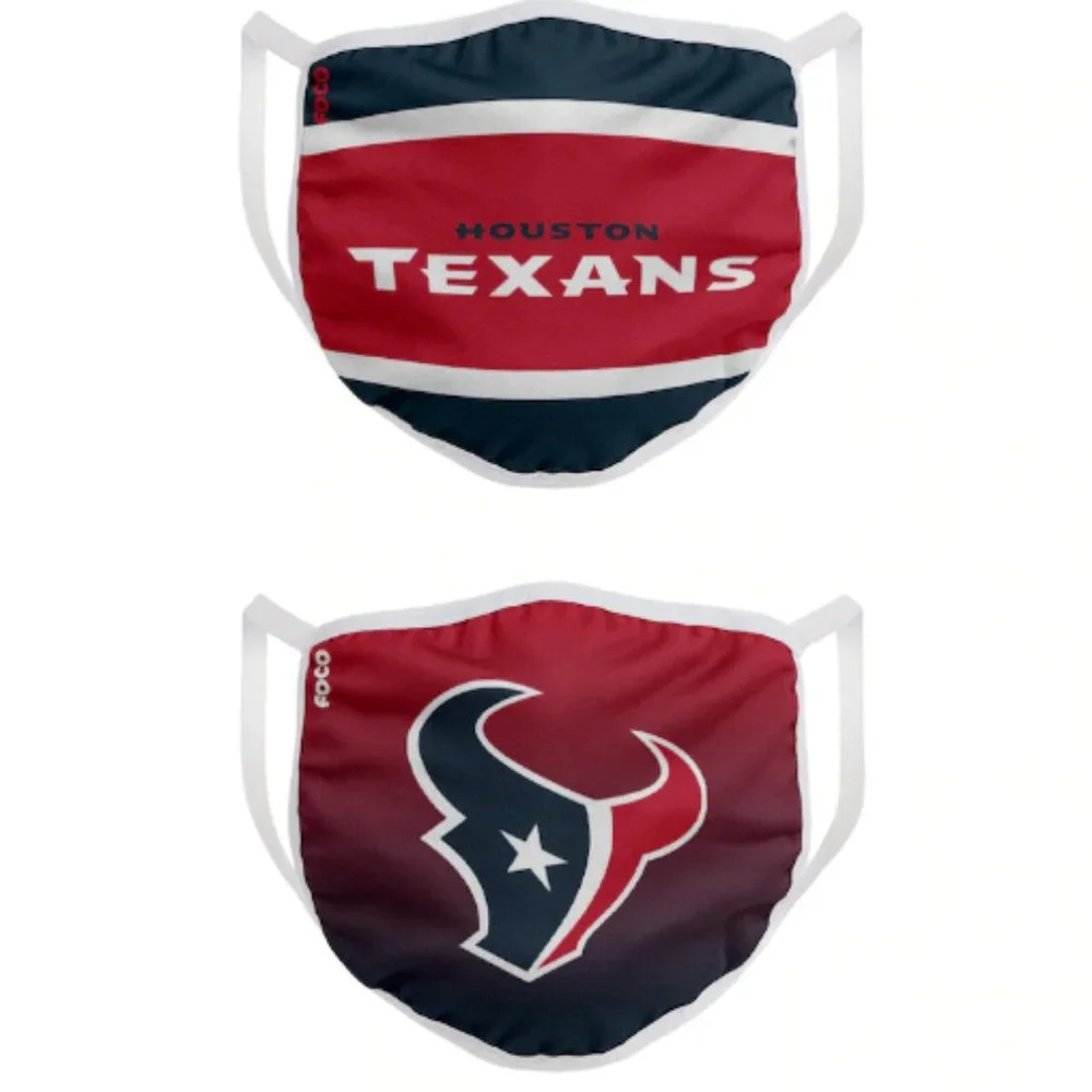 Houston Texans FOCO Adult Printed Face Covering 2-Pack